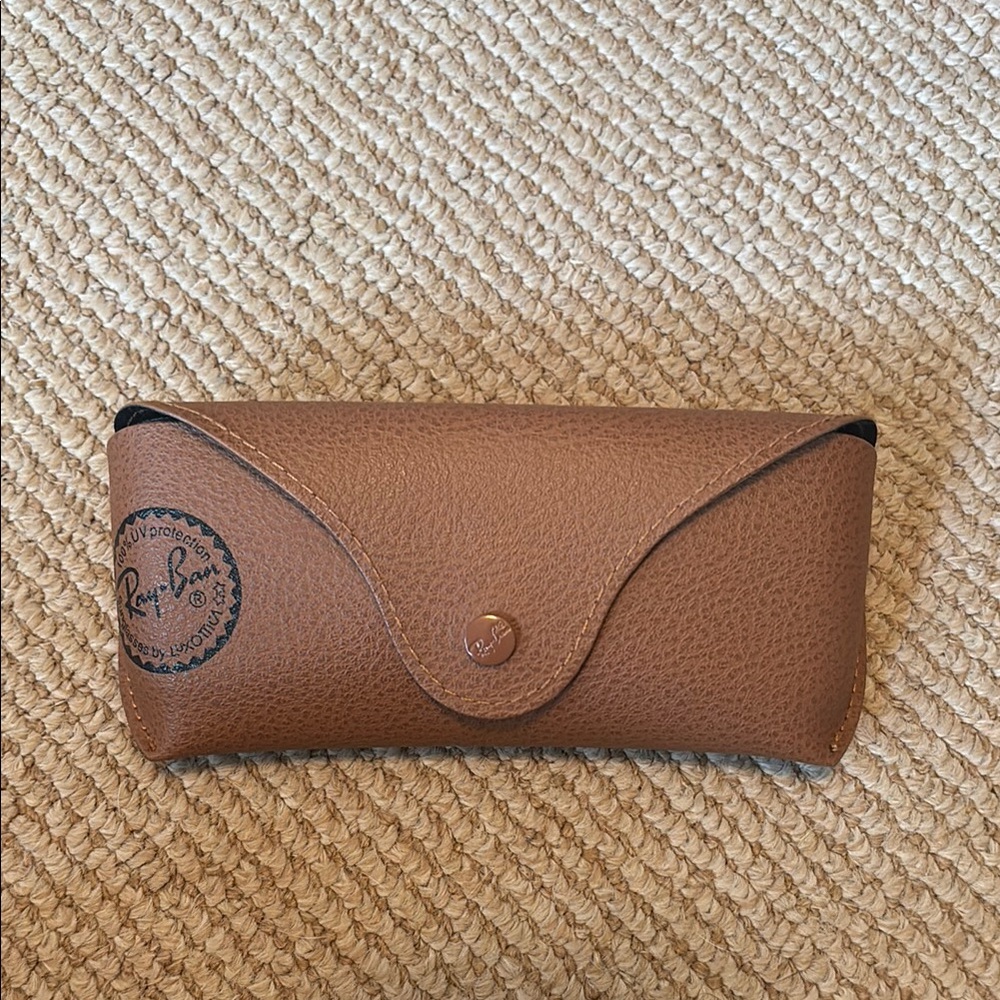 Ray-Ban Tan Leather Eyewear Case